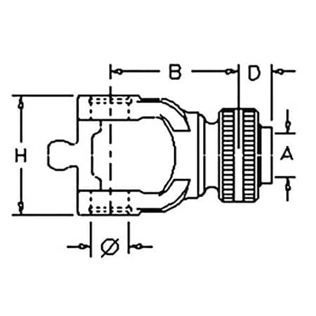 Aftermarket AW33098 Fits John Deere Fits JD Rotary Cutter Yoke 1018 6 CV Bondioli & Pavesi B DRF30-0083